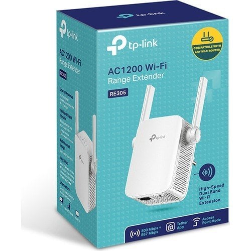 TP Link RE305 1200 Mbps Kablosuz AC Dual Band Harici Antenli Menzil Genişletici