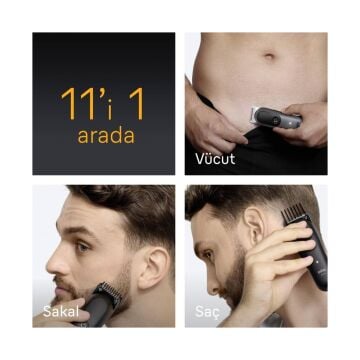 Braun Hepsi Bir Arada Series 5, 11’i 1 arada Tıraş Kiti, Keskin Bıçak, Vücut Tıraşı AIO5560 Tıraş Makineleri