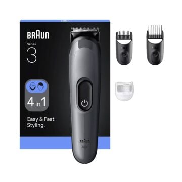 Braun Hepsi Bir Arada Series 3, 4’ü 1 arada Tıraş Kiti, Keskin Bıçak, 14 Uzunluk, AIO3500 Tıraş Makineleri