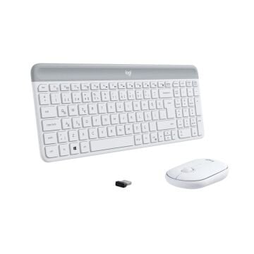Logitech MK470 Slim Combo Kablosuz Türkçe Klavye Mouse Seti Beyaz