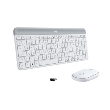 Logitech MK470 Slim Combo Kablosuz Türkçe Klavye ve Mouse Seti Beyaz