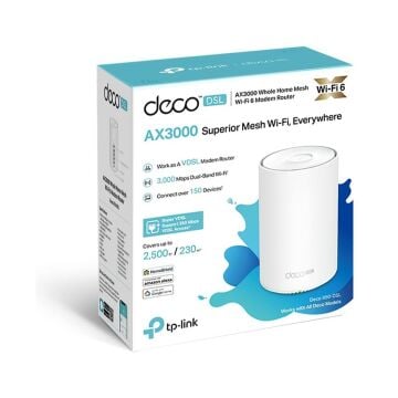 TP-LINK DECO X50-DSL 574MBPS-2402MBPS KABLOSUZ-AX Wi-Fi 6 4 PORT VDSL MODEM