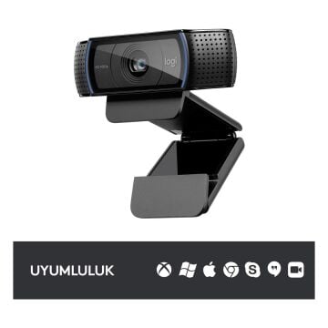 Logitech C920 HD Pro Webcam Full HD 1080p USB Web Kamera Siyah