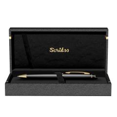 Scrikss Noble 35 Mat Siyah Altın Kalem