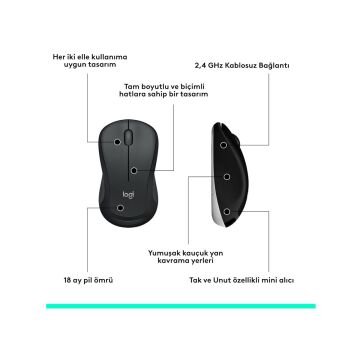 Logitech MK540 Advanced Kablosuz Türkçe Klavye Mouse Seti