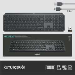 Logitech Mx Keys Türkçe Klavye - Siyah 920-010087