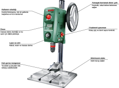 Bosch PBD 40 Dijital Gösteregeli Tezgah Tipi Matkap