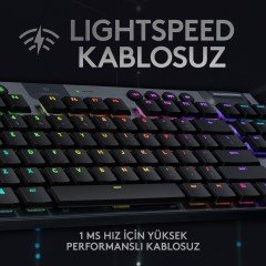 Logitech G915 Lightspeed RGB Tam Boyutlu İngilizce Q Kablosuz Oyuncu Klavyesi