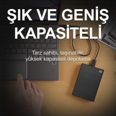 Seagate One Touch 5 TB 2.5 İnç USB 3.0 Siyah Taşınabilir Disk