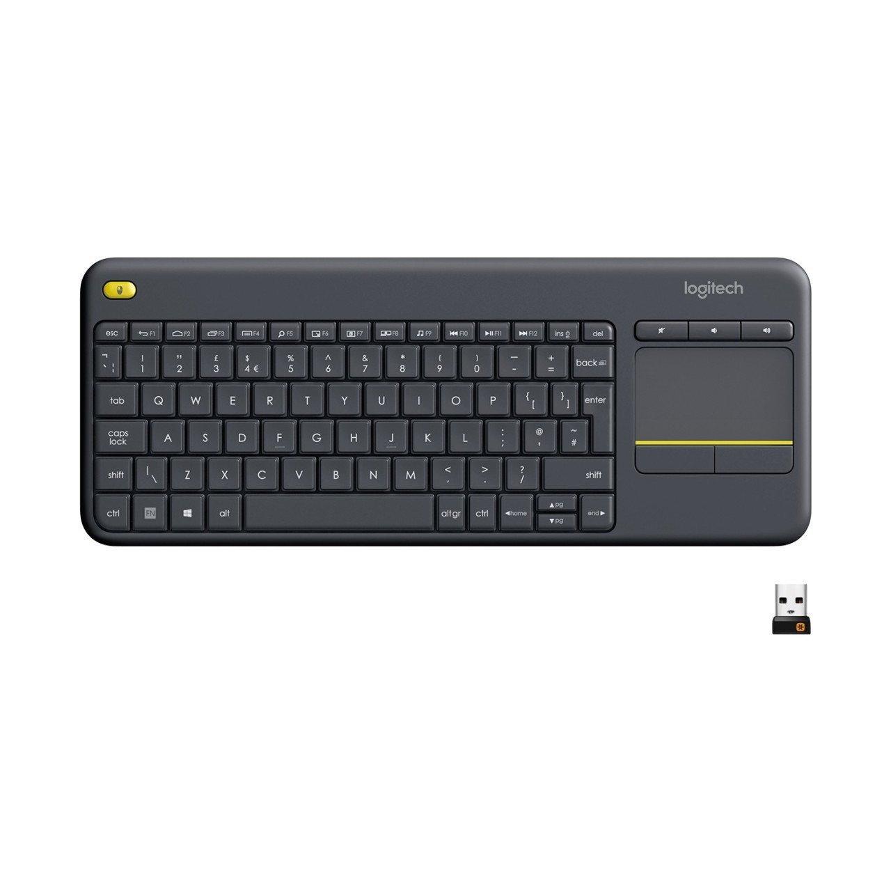 Logitech K400 Plus Dokunmatik Kablosuz Siyah Smart Tv Klavye