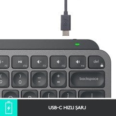Logitech Mx Keys Mini Minimalist Kablosuz Aydınlatmalı Türkçe