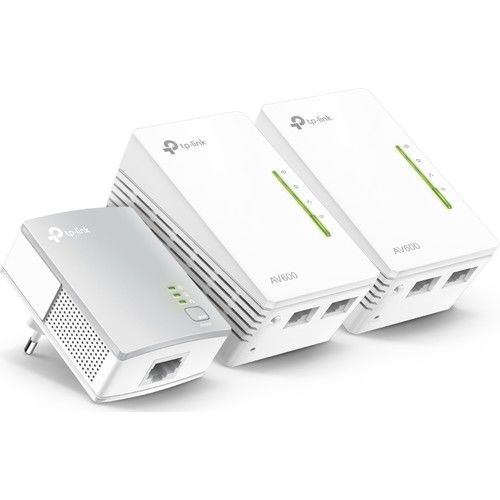 TP-Link TL-WPA4220T KIT, AV600 N300 Mbps Wi-Fi 3'lü Powerline Adaptör Kiti