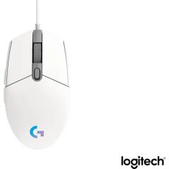 Logitech G203 Lightsync Mouse Beyaz 910-005797