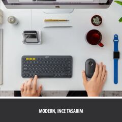 Logitech M350 Pebble Sessiz Kompakt Siyah Kablosuz Mouse