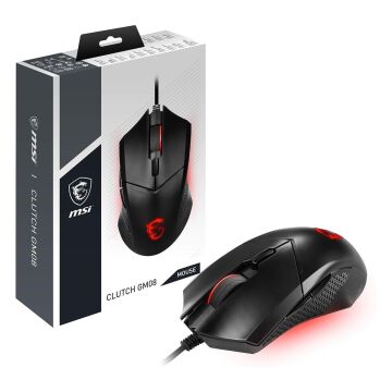 MSI Clutch GM08 4200 DPI Red LED Kablolu Oyuncu Mouse