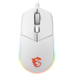 MSI Clutch GM11 White 5000 DPI Optik RGB LED Beyaz Oyuncu Mouse