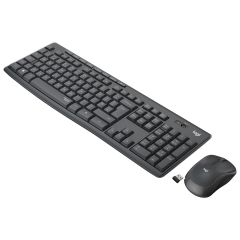 Logitech MK295 Sessiz Kablosuz Türkçe Klavye ve Mouse Seti Siyah