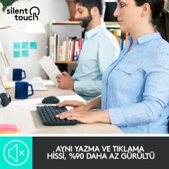 Logitech MK295 Sessiz Kablosuz Türkçe Klavye ve Mouse Seti Siyah