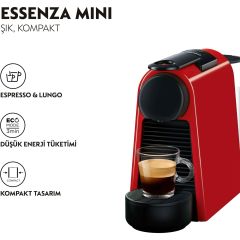 Nespresso Essenza Mini D35 Red Bundle Kahve Makinesi
